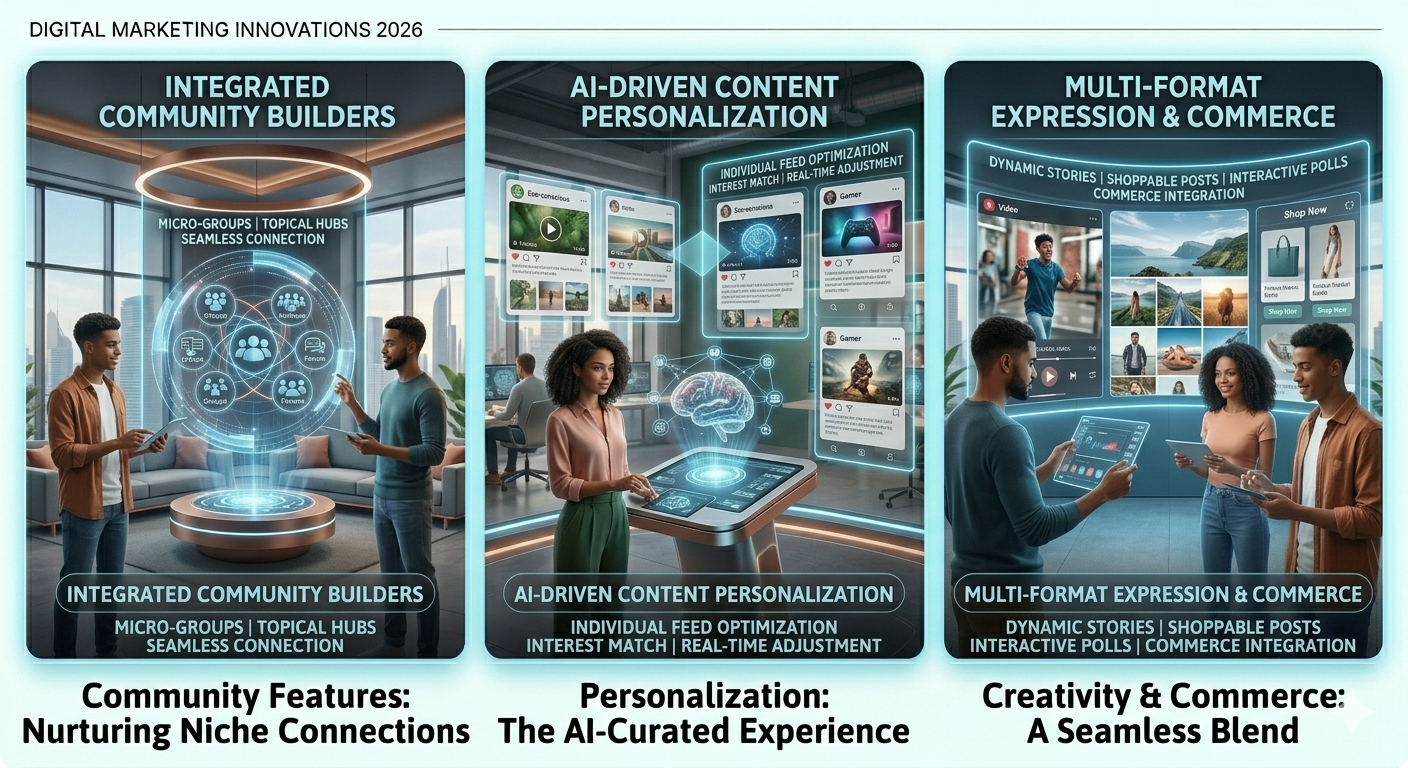 leaders telling about how social media can grow with the help of AI